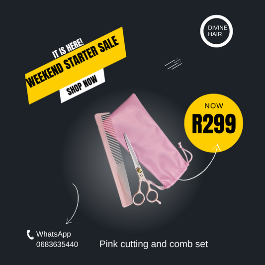 Pink cutting and comb set