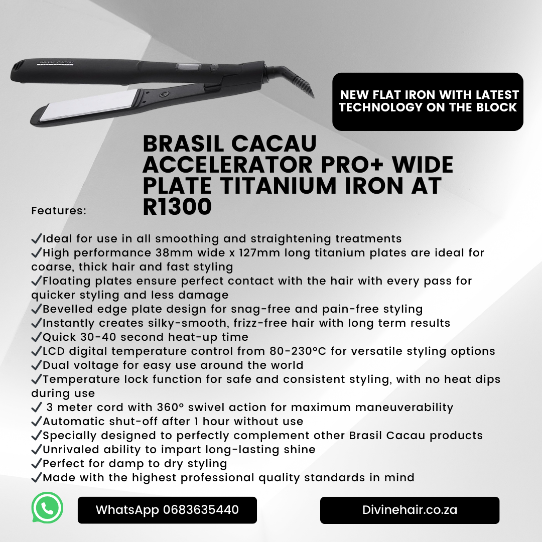 Brasil Cacau Accelerator Pro+ Wide Plate Titanium Iron, 230ºC, 38mm